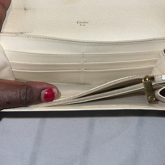 Vintage Cartier Ivory Patent Leather Wallet GUC - Picture 11 of 13